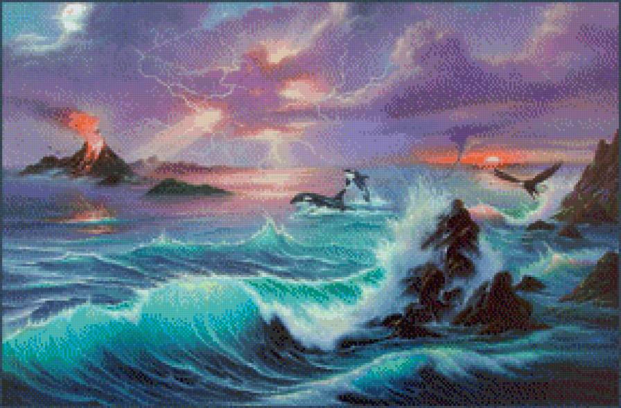 Дельфены и море - предпросмотр