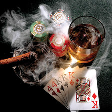 Покер, виски, сигара