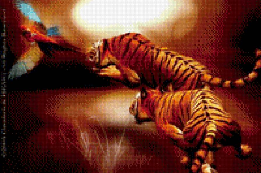 тигры на охоте - охота, тигры - предпросмотр