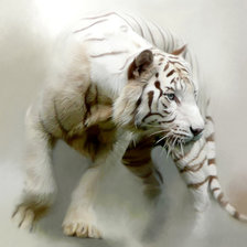 Оригинал схемы вышивки «белый тигр» (№492129)