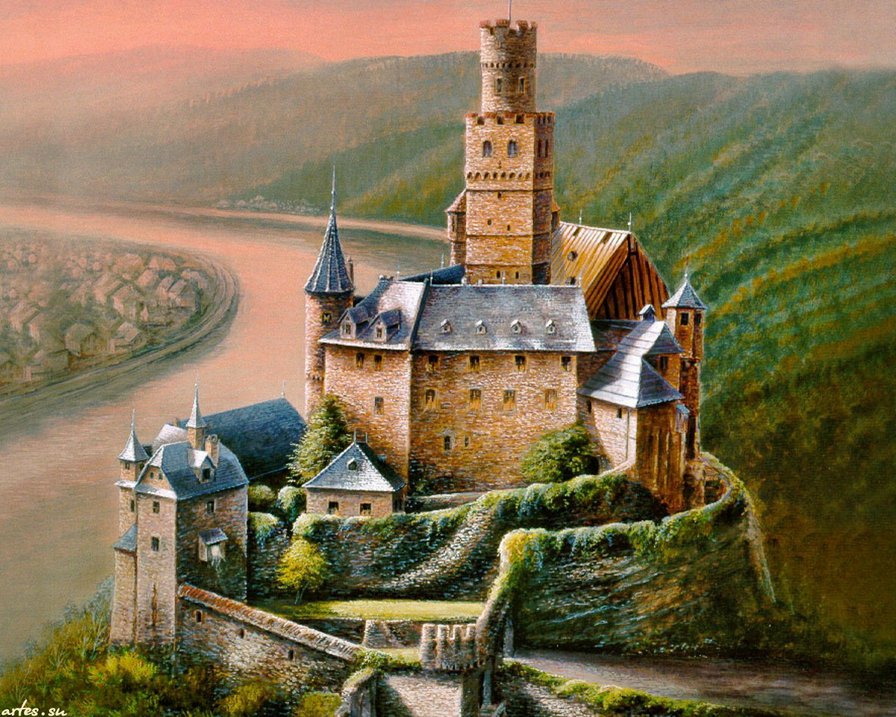 замок - замок, природа, пейзаж - оригинал