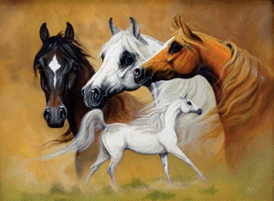 №494482 - лошади, картина, животные - предпросмотр