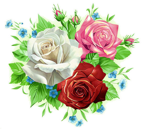 Вера, Надежда, Любовь - розы, букет, цветы - оригинал