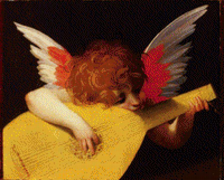 ангел с лютней - портрет живопись музыка ангел - предпросмотр