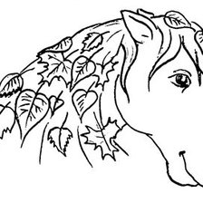 Оригинал схемы вышивки «Лошадь» (№496382)