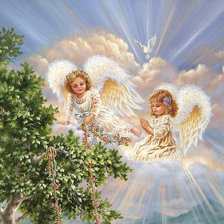 Оригинал схемы вышивки «ангелы» (№498013)