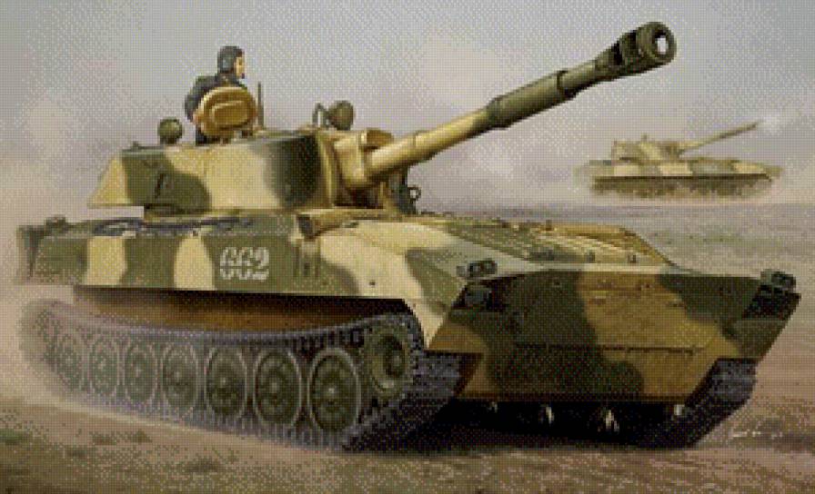 САУ-2с1 Гвоздика. - танки, машины, сау, боевая техника - предпросмотр