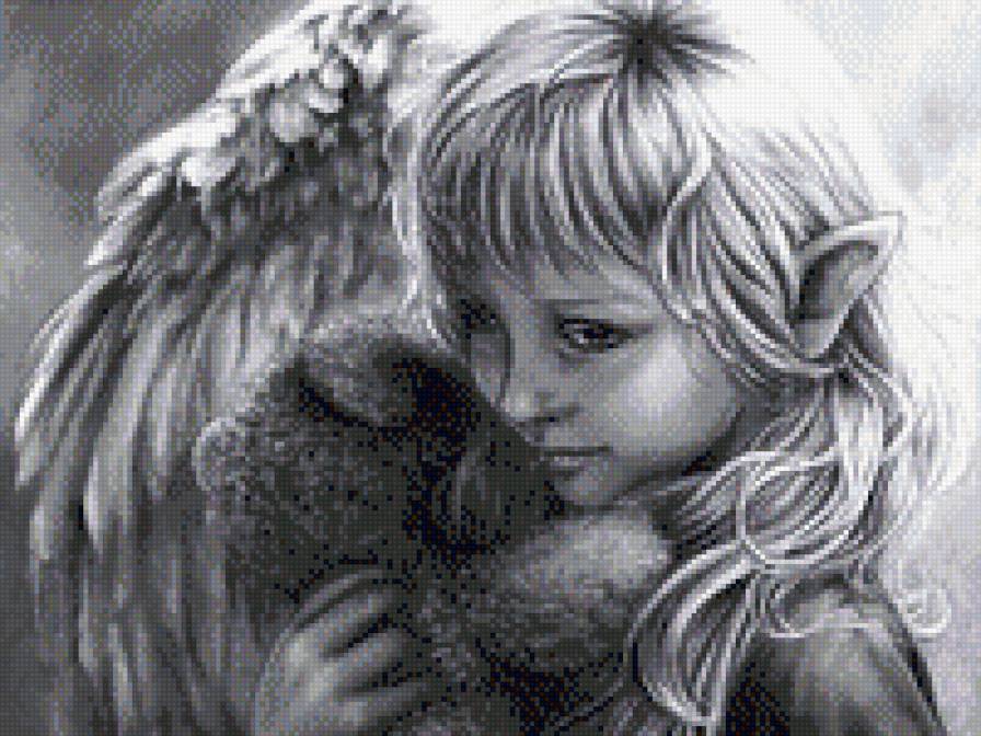 Маленький эльф - ангел, ребенок, портрет, эльф, дети - предпросмотр