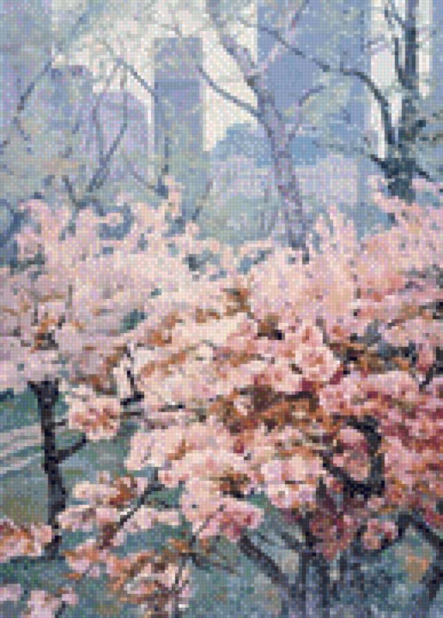 По Картине Весна в Нью-йорке - города, картины, весна, художники - предпросмотр