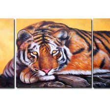 Схема вышивки «триптих "тигр"»