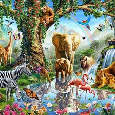 Схема вышивки «Животный мир»