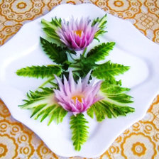 тарелка с цветами