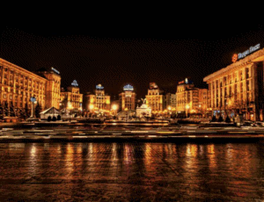 ночной киев - красота, город, ночь, дома - предпросмотр