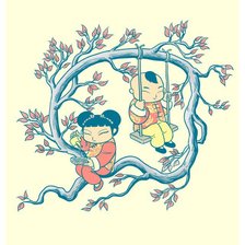 Оригинал схемы вышивки «Китайские детки» (№504054)