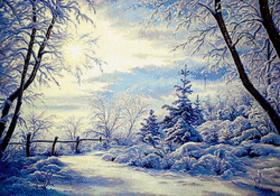 зима 2 - лес, зима, городок, рождество, снег, горы, новый год - предпросмотр