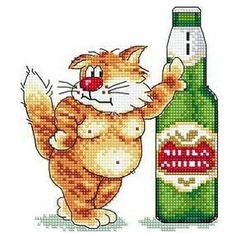 имею право - кот, пиво, кот с бутылкой, кот с пивом - оригинал