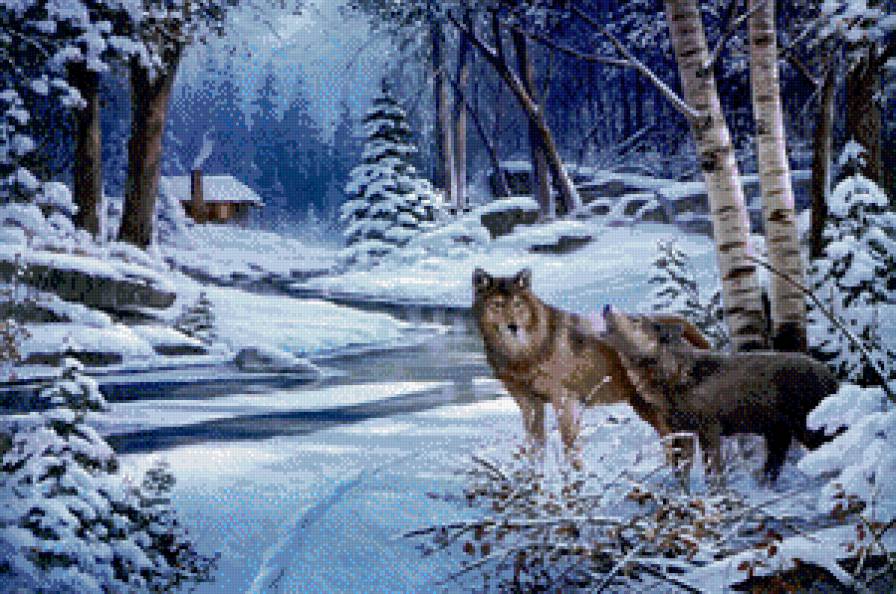 волки - лес, волки, зима - предпросмотр