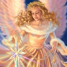 Схема вышивки «Ангел в золотом»