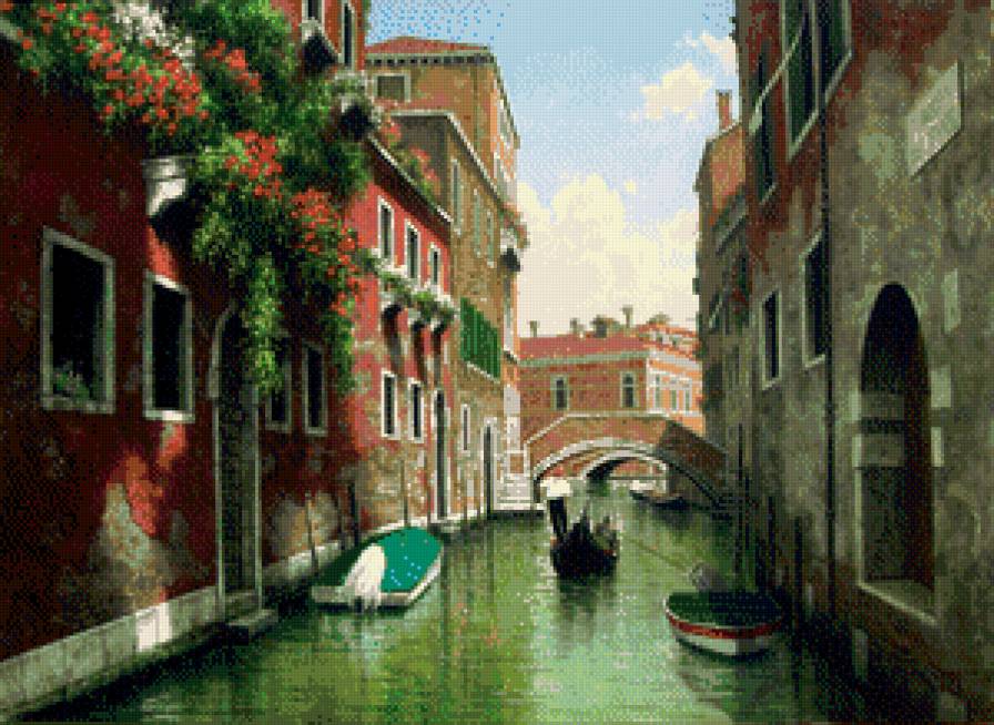 Венеция - город, улица, венеция, лодка - предпросмотр
