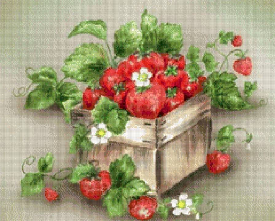 клубника в карзинке - кухня, натюрморт, фрукты - предпросмотр