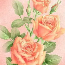 Оригинал схемы вышивки «алые розы» (№511739)