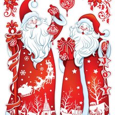 Оригинал схемы вышивки «Дед Морозы» (№512390)