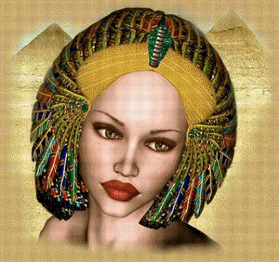 Египет - девушка, красотка, египет, картина, лицо - предпросмотр
