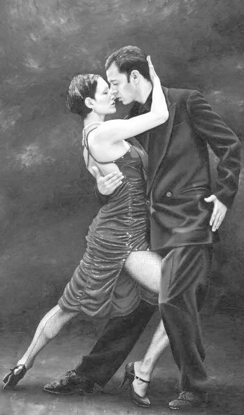 Страстное танго - любовь, монохром, пара, страсть, танец, люди, танго - оригинал