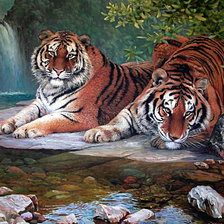 Оригинал схемы вышивки «тигр - символ величия и мощи» (№512621)