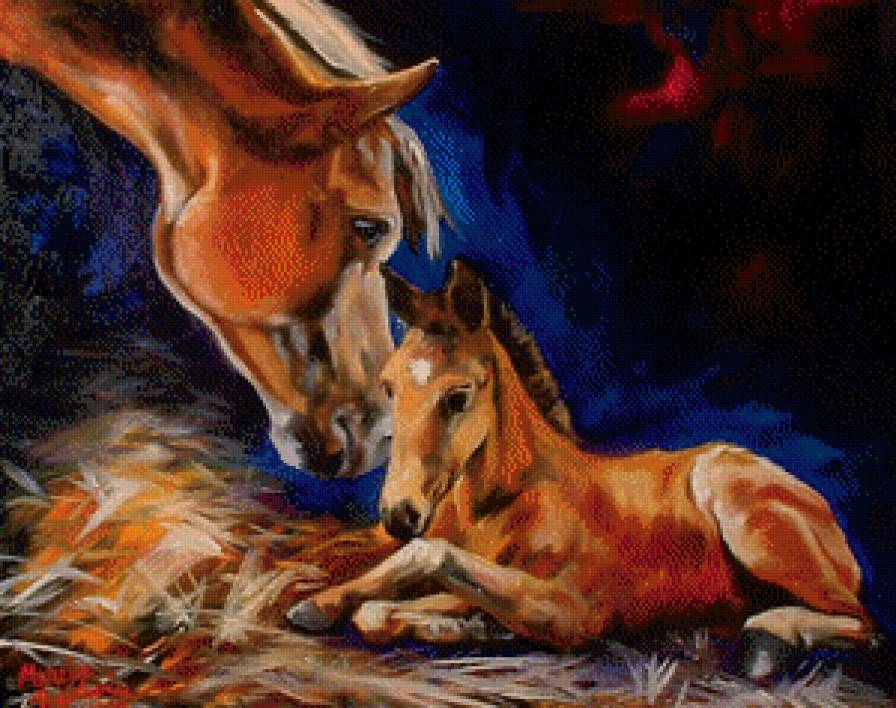 Мамина любовь - животные, лошади, кони - предпросмотр