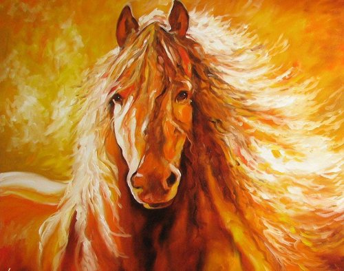 Солнечная лошадка - лошади, кони, животные - оригинал