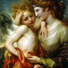 Оригинал схемы вышивки «Мадонна с ангелом» (№513243)