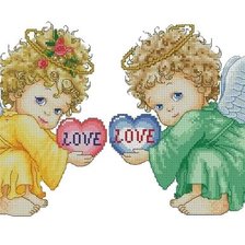 Оригинал схемы вышивки «ангелочки» (№514679)