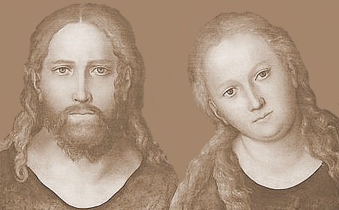 Религиозная картина (живопись Lucas Cranach) - сепия, религия, живопись, монохром - оригинал