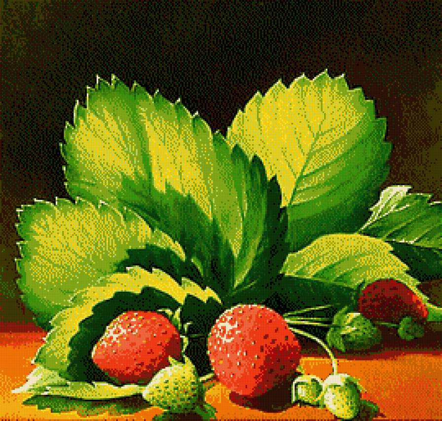 Клубника (живопись Варвара Хармон) - живопись, клубника, ягоды - предпросмотр