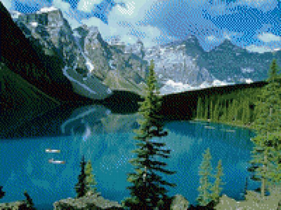 Прекрасное озеро - озеро, горы, природа, лес - предпросмотр