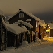 Оригинал схемы вышивки «деревня в норвегии» (№515527)