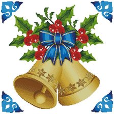 Оригинал схемы вышивки «рождественские колокольчики» (№515906)