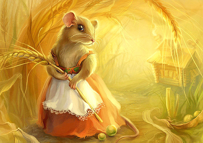 Мышка и колосок (большая) - мышка, детское, сказка, деткам - оригинал