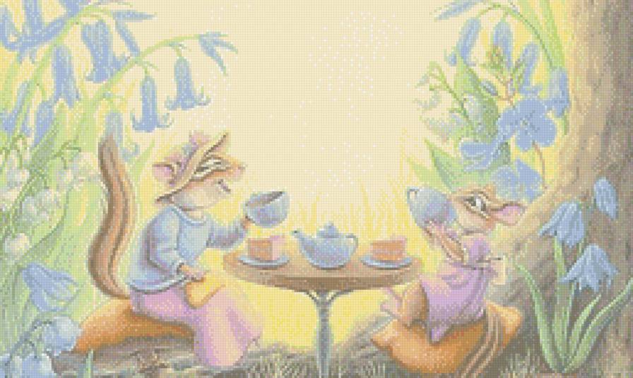 Чаепитие - мыши, сказка, детское, чай, деткам, мультики - предпросмотр