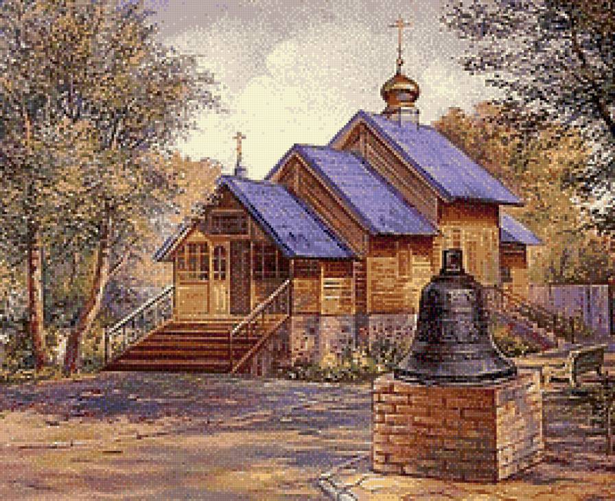 Старинная церквушка - пейзаж, религия, храмы и соборы - предпросмотр