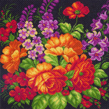 Оригинал схемы вышивки «цветочная подушка» (№517650)
