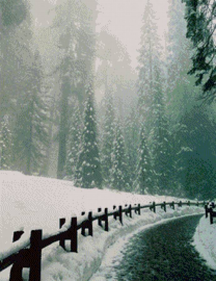 Волшебный зимний лес. - ели, лес, зима, снег - предпросмотр