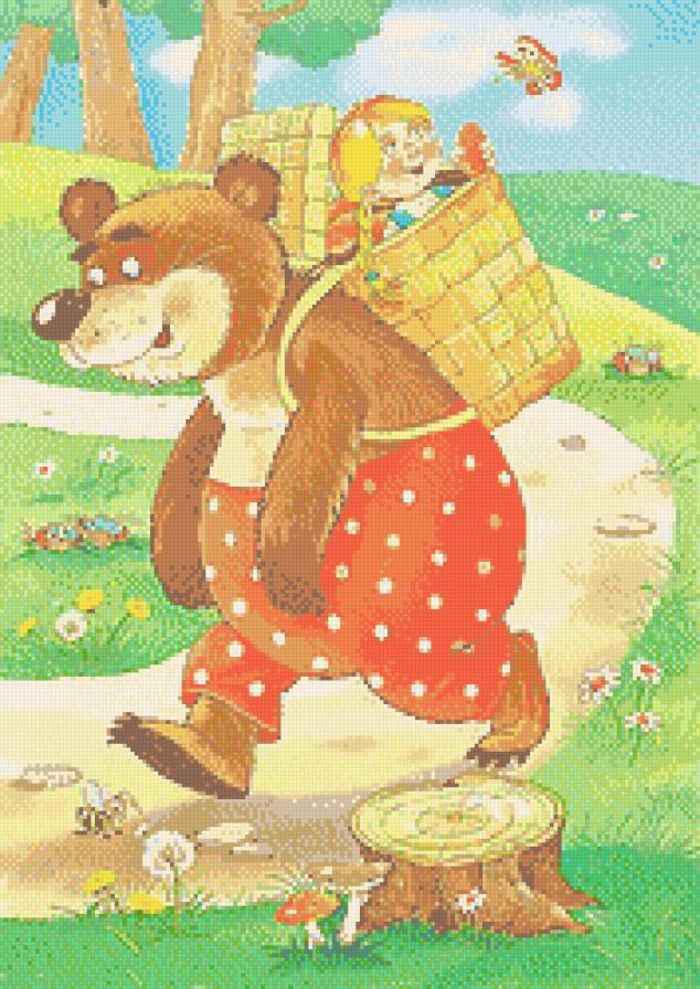 Маша и медведь - детское, сказки, деткам, медведи, животные - предпросмотр