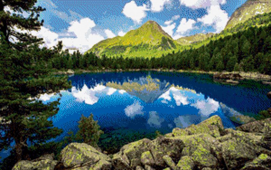 Пейзаж - природа горы вода - предпросмотр