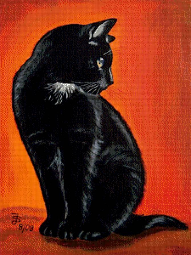 Черный кот - кошки, животные - предпросмотр