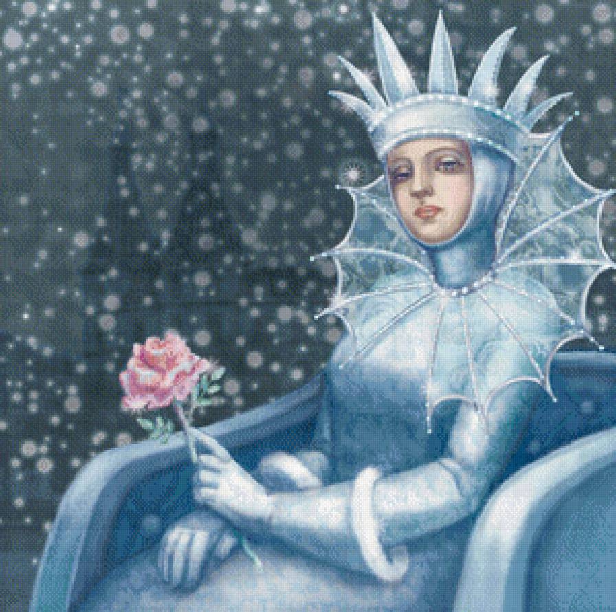 Снежная королева - сказка, красавица, девушка, фэнтези - предпросмотр