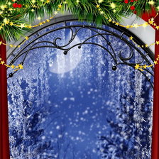 Оригинал схемы вышивки «новогоднее окно» (№519797)