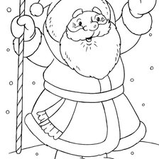 Оригинал схемы вышивки «Дед мороз» (№520249)