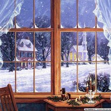 Оригинал схемы вышивки «за окном зима» (№521123)
